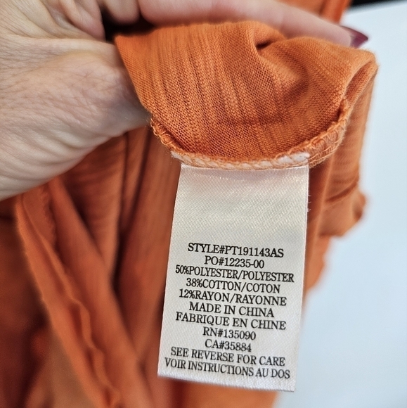 Altar'd State Burnout Orange V Neck Sleeveless Tank Top Size XS NWOT - Picture 5 of 6